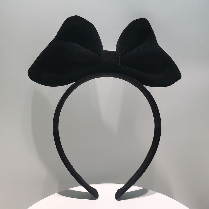 Wholesale Red Velvet Bow Christmas Headband